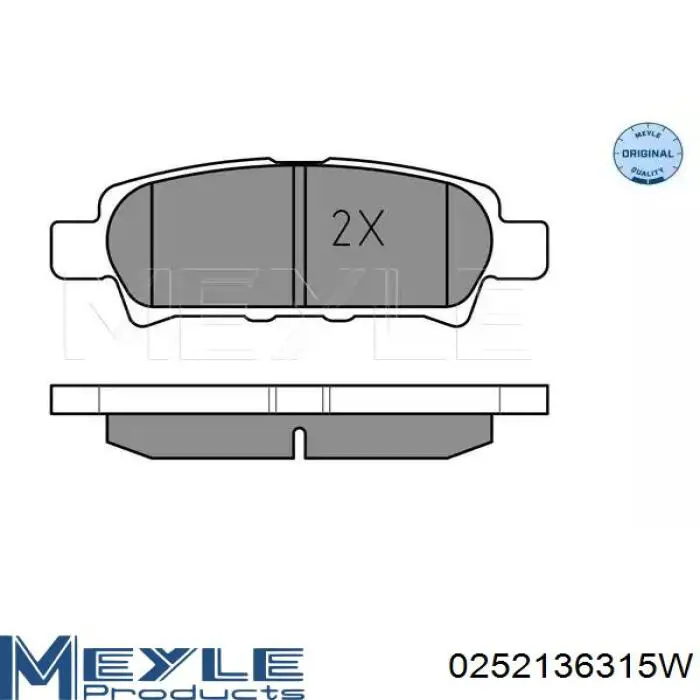 0252136315W Meyle Колодки передние