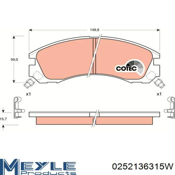 Купить 0252136315W Meyle Колодки тормозные