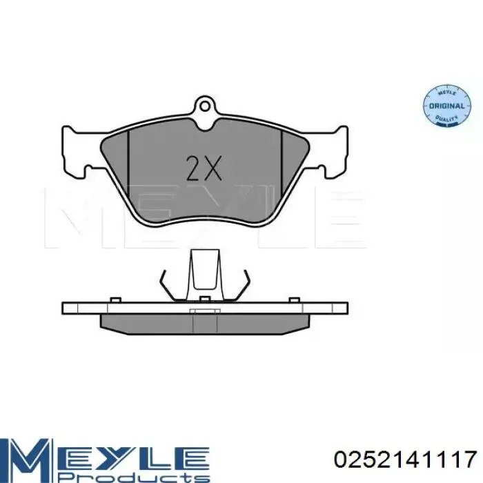 252141117 Meyle колодки тормозные передние дисковые