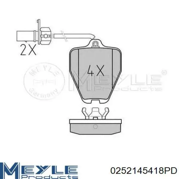 4AO698151B VAG Колодки передние