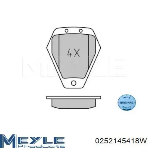 Передние тормозные колодки 0252145418W Meyle