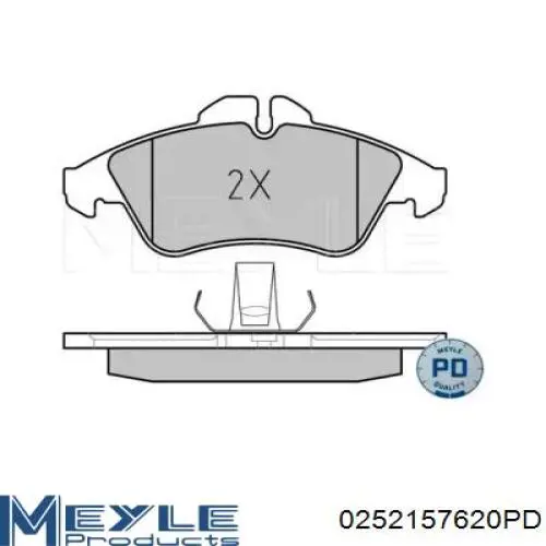 Тормозные колодки Meyle 0252157620PD