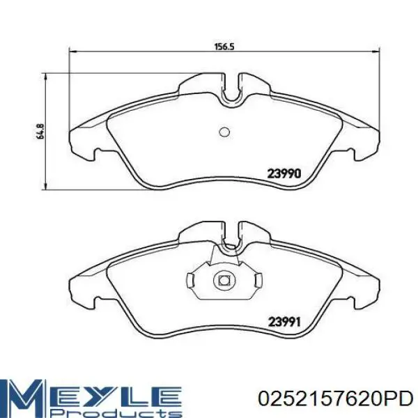 Купить 0252157620PD Meyle Колодки тормозные