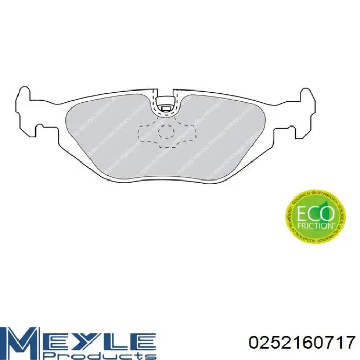 Задние дисковые колодки Meyle 0252160717
