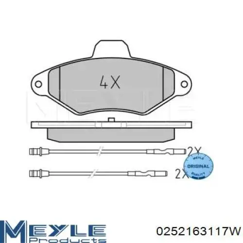 Передние тормозные колодки 0000425156 Peugeot/Citroen