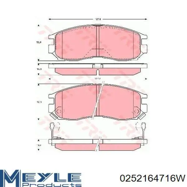 Передние тормозные колодки MP312J Mintye
