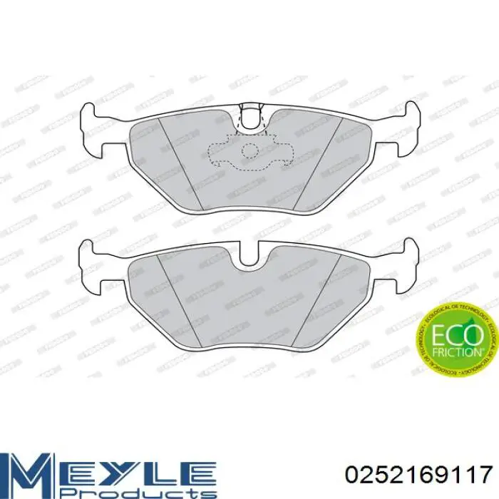 Колодки дисковые  Meyle 0252169117 цена, от 19.06 USD