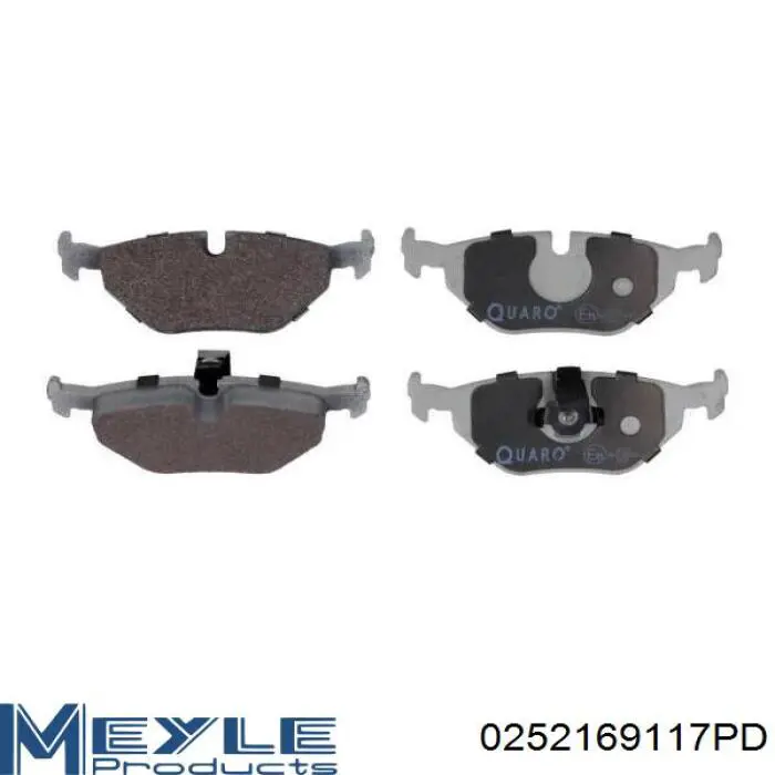 Купить 0252169117PD Meyle Колодки тормозные задние, дисковые