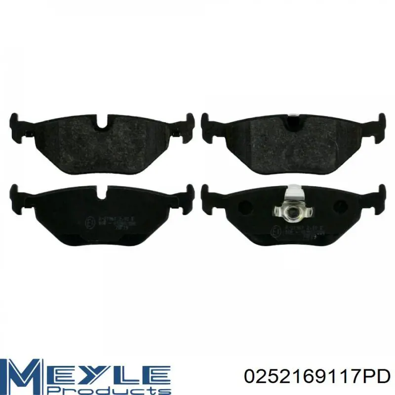 Задние тормозные колодки 0252169117PD Meyle