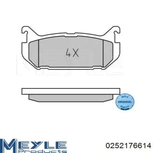 Колодки тормозные задние дисковые на Mazda Xedos  6 
