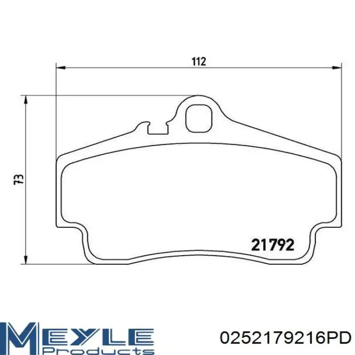 Купить 0252179216PD Meyle Колодки тормозные задние, дисковые