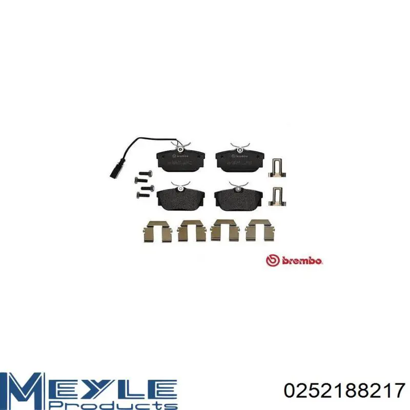 0252188217 Meyle Колодки тормозные дисковые комплект