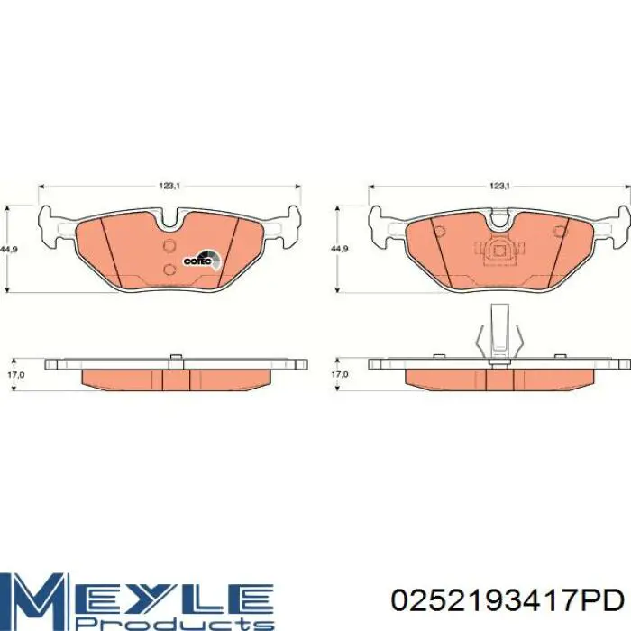 Задние тормозные колодки ADB114227 Blue Print