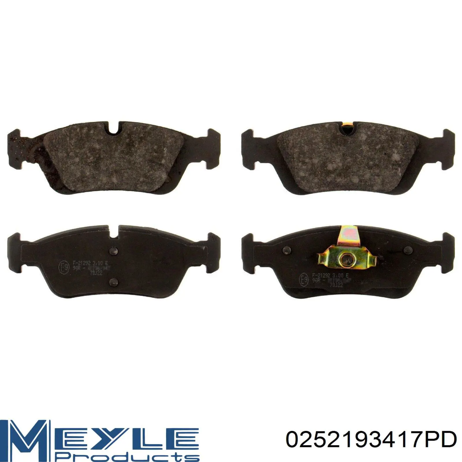 Задние дисковые колодки Meyle 0252193417PD