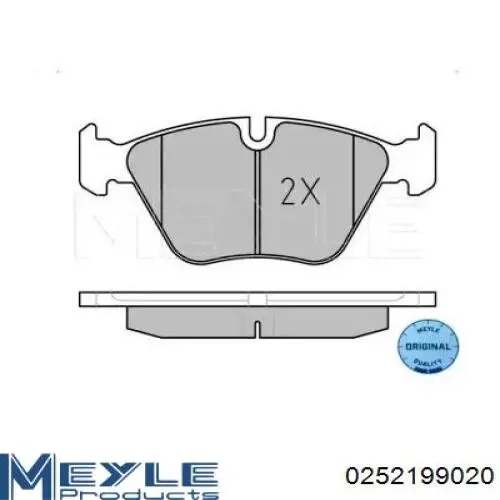 Купить 0252199020 Meyle Колодки тормозные