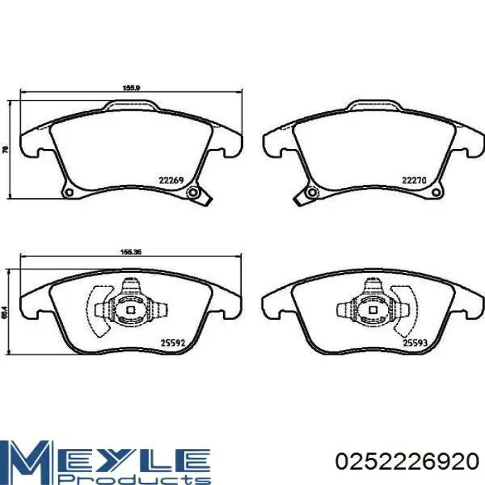 Compre FU2Z2V001F Ford Sapatas do freio dianteiras de disco