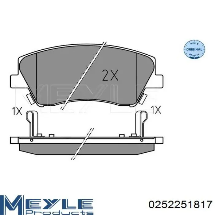 Pastillas de freno delanteras 0252251817 Meyle