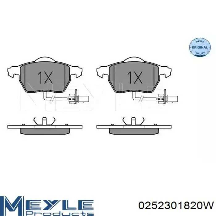 0252301820W Meyle колодки тормозные передние дисковые