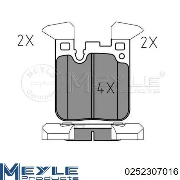 Передние тормозные колодки A1684201420 Mercedes