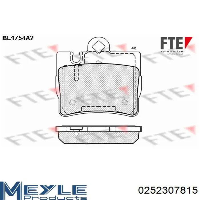 Задние дисковые колодки Febi 16438