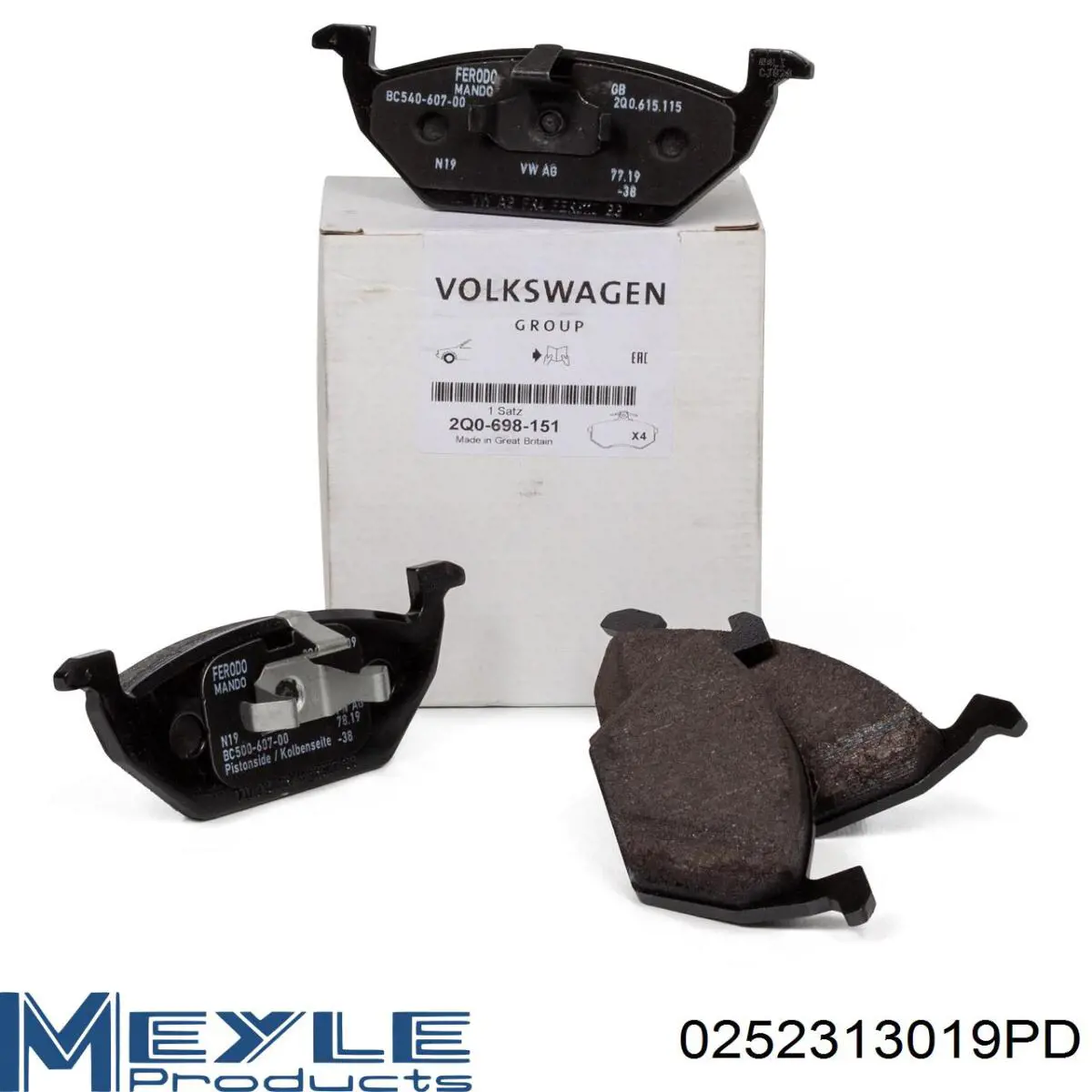 Передние тормозные колодки 0252313019PD Meyle