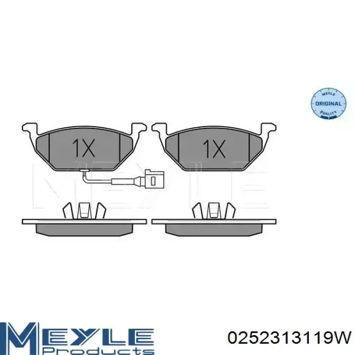 Колодки тормозные передние дисковые MEYLE 0252313119W