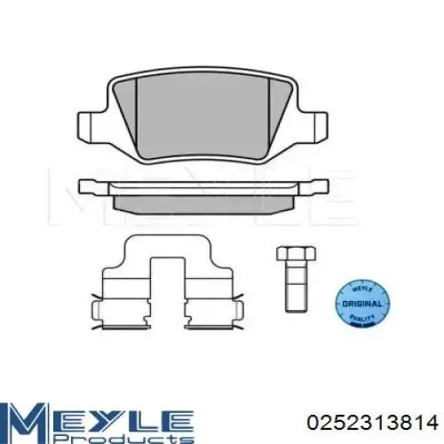 Pastillas de freno traseras 0252313814 Meyle