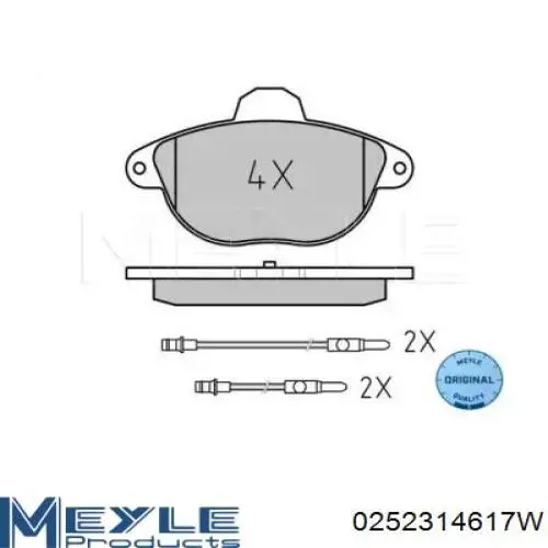 Передние тормозные колодки 425158 Peugeot/Citroen