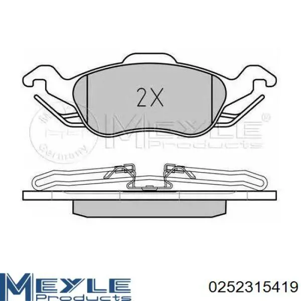 Тормозные колодки Ford 98AX2K021AD