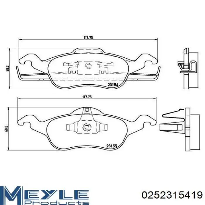 Купить 98AX2K021AD Ford Колодки тормозные