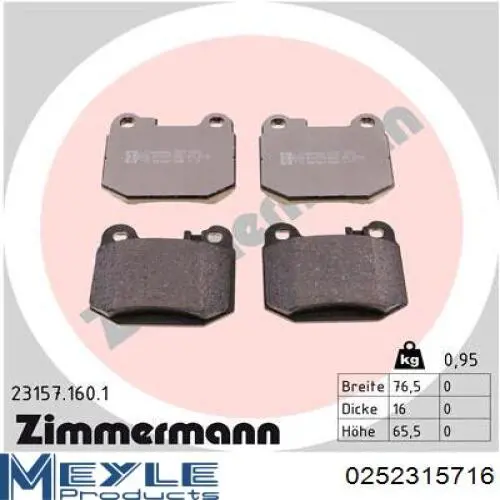 Задние дисковые колодки Asam 79817