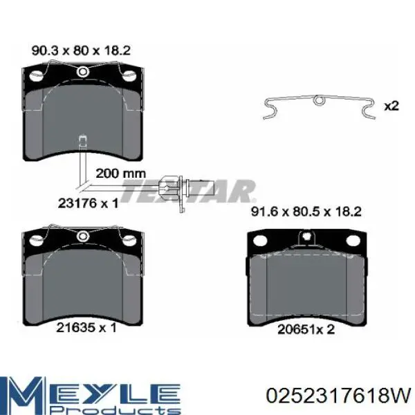 Передние тормозные колодки BDS305 Starline