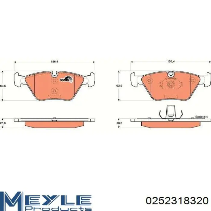 Передние тормозные колодки 571994JC Jurid/Bendix