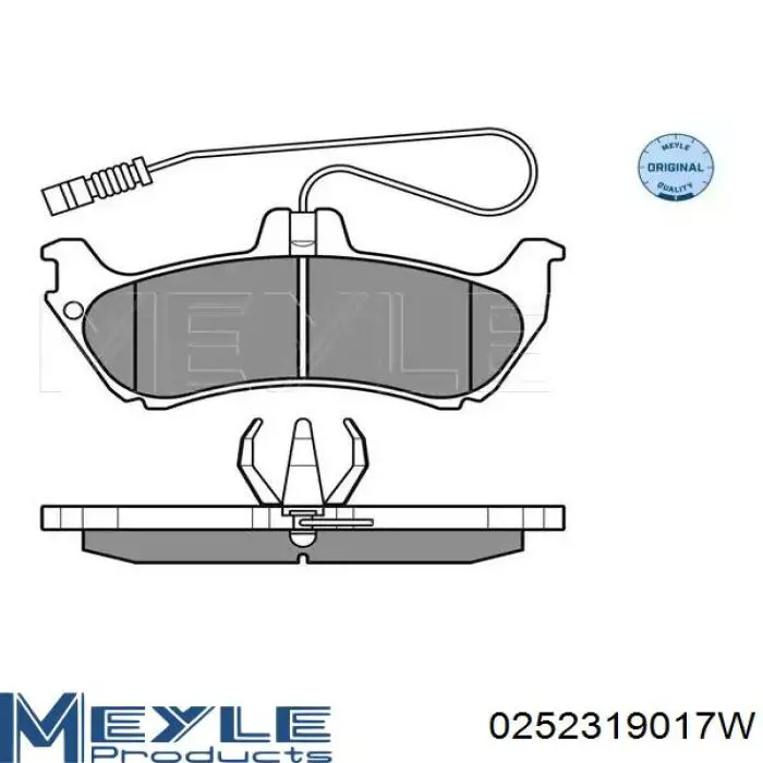 Задние тормозные колодки 0252319017W Meyle