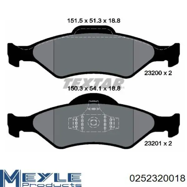 Передние тормозные колодки 5025929 Ford