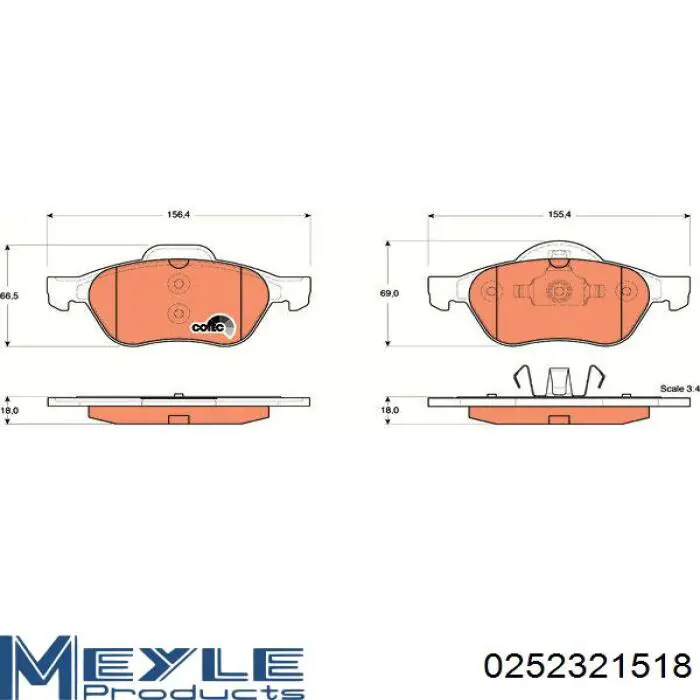410607690R Renault (RVI) Колодки передние