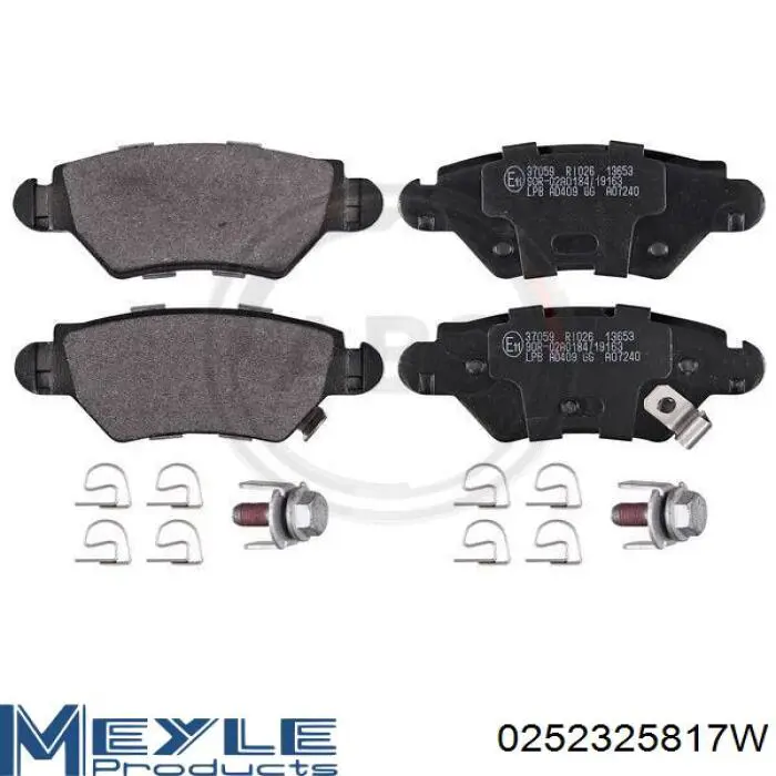 Задние дисковые колодки Opel 9195641