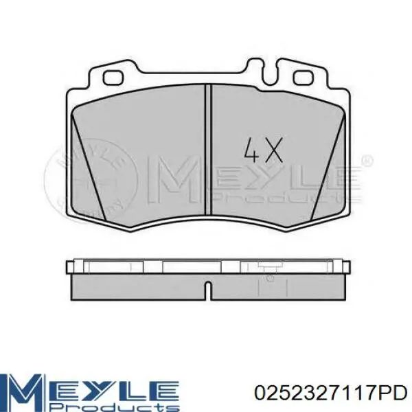 Колодки Meyle 0252327117PD цена, от 28.22 USD