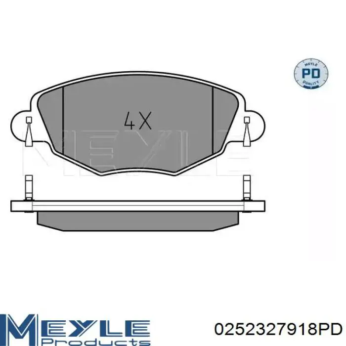 Передние тормозные колодки 0252327918PD Meyle