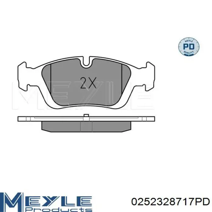 Передние тормозные колодки 0252328717PD Meyle