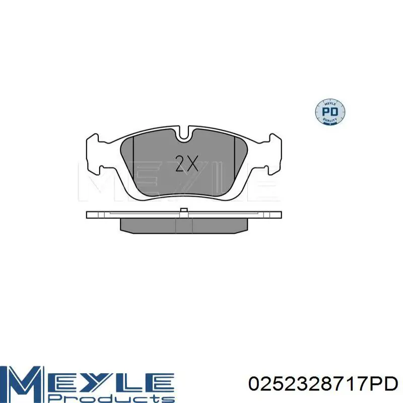 0252328717PD Meyle колодки тормозные передние дисковые