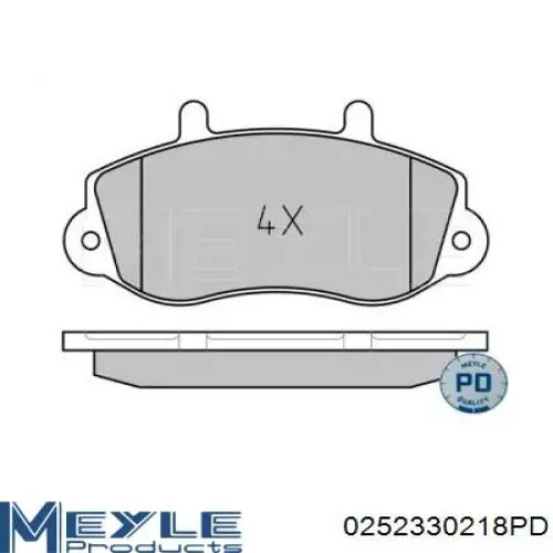 Передние тормозные колодки 0252330218PD Meyle