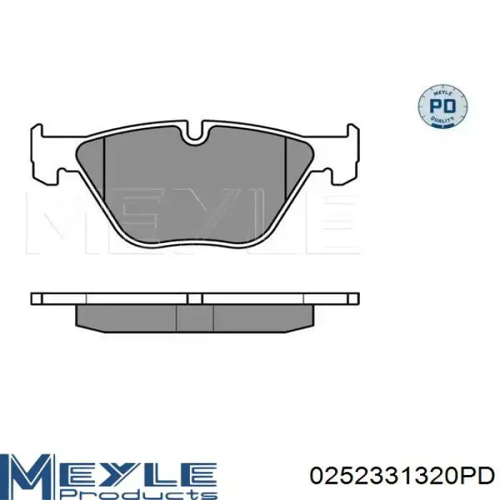 0252331320PD Meyle sapatas do freio dianteiras de disco
