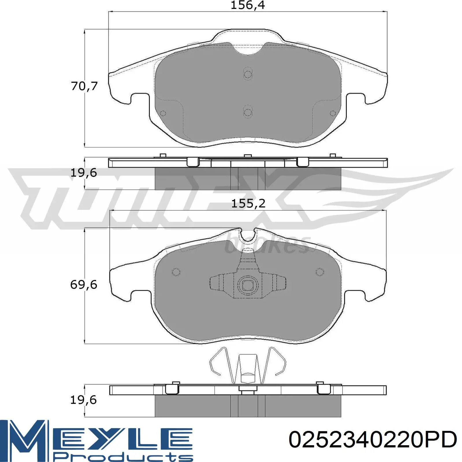 Купить 0252340220PD Meyle Колодки тормозные