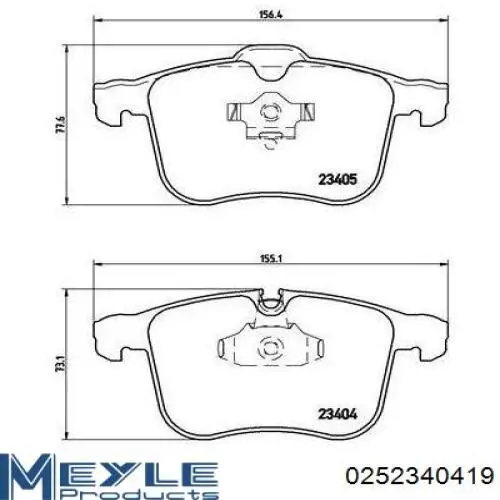 Передние тормозные колодки 302064 VALEO
