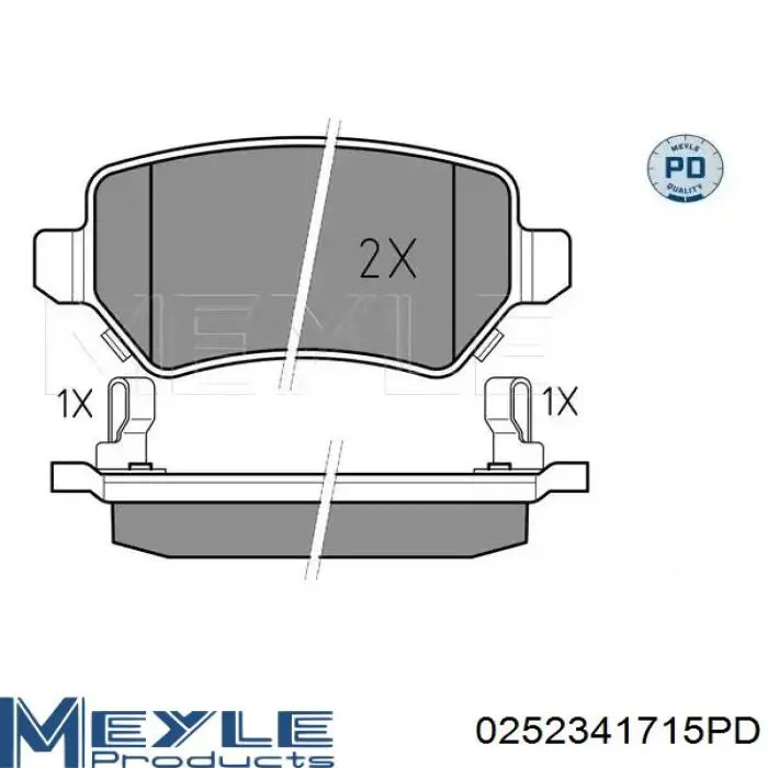 Колодки тормозные задние дисковые на Opel Meriva  B 