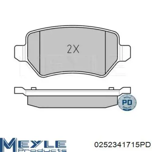 Задние тормозные колодки LPR05P811 LPR