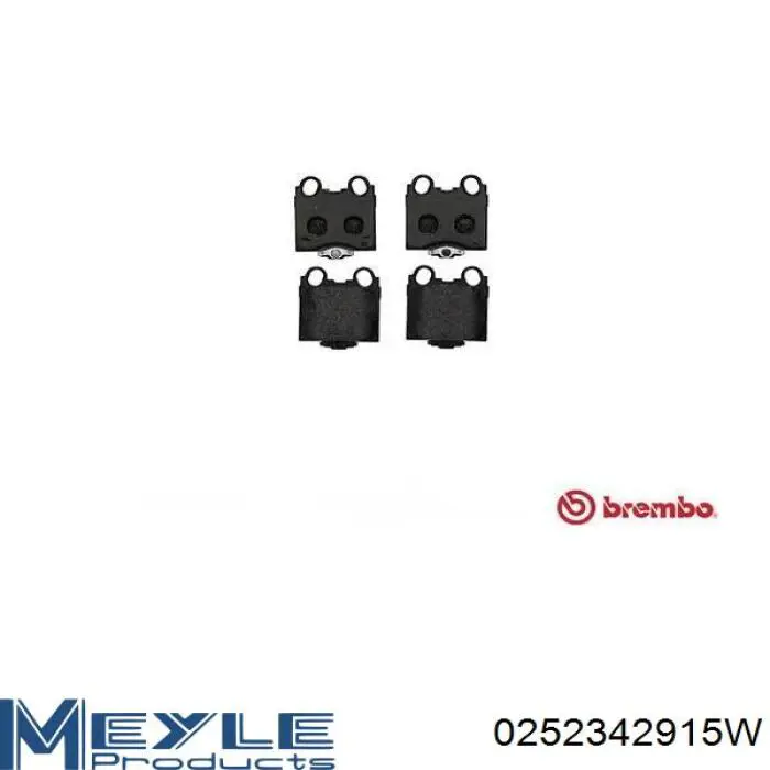 Купить 0252342915W Meyle Колодки тормозные задние, дисковые