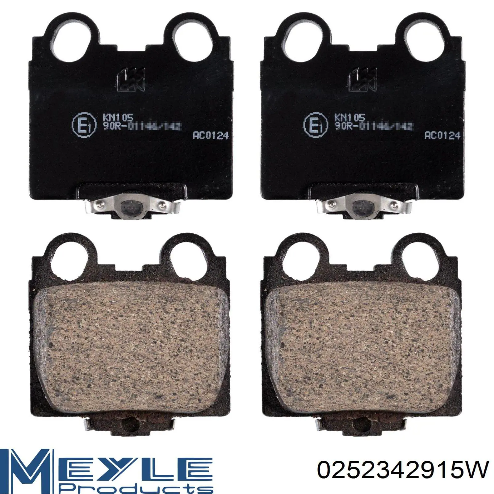 Задние тормозные колодки 0252342915W Meyle