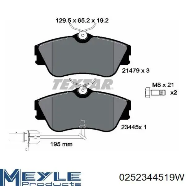 Передние тормозные колодки LPR05P977 LPR